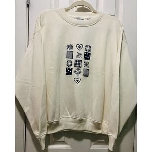 Vintage Separate Issues Crew Neck With Front Design New With Tags Size Medium